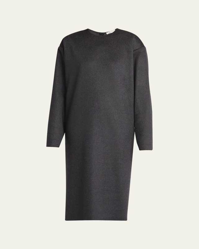 Lysiane Long-Sleeve Midi Cashmere Dress
